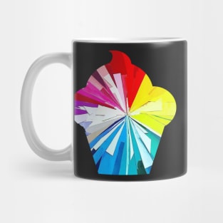 Rainbow Colour Wheel Cupcake Mug